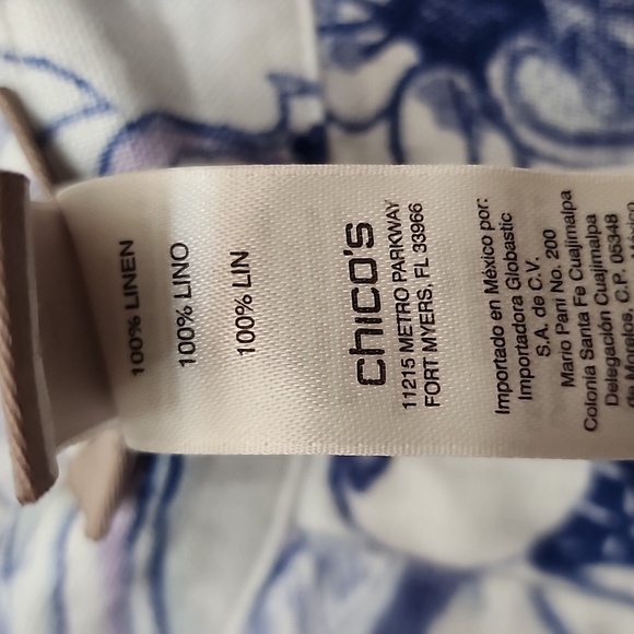 Chico's Paisley Pull on Capri Pants sz 3(XL) - Picture 3 of 9